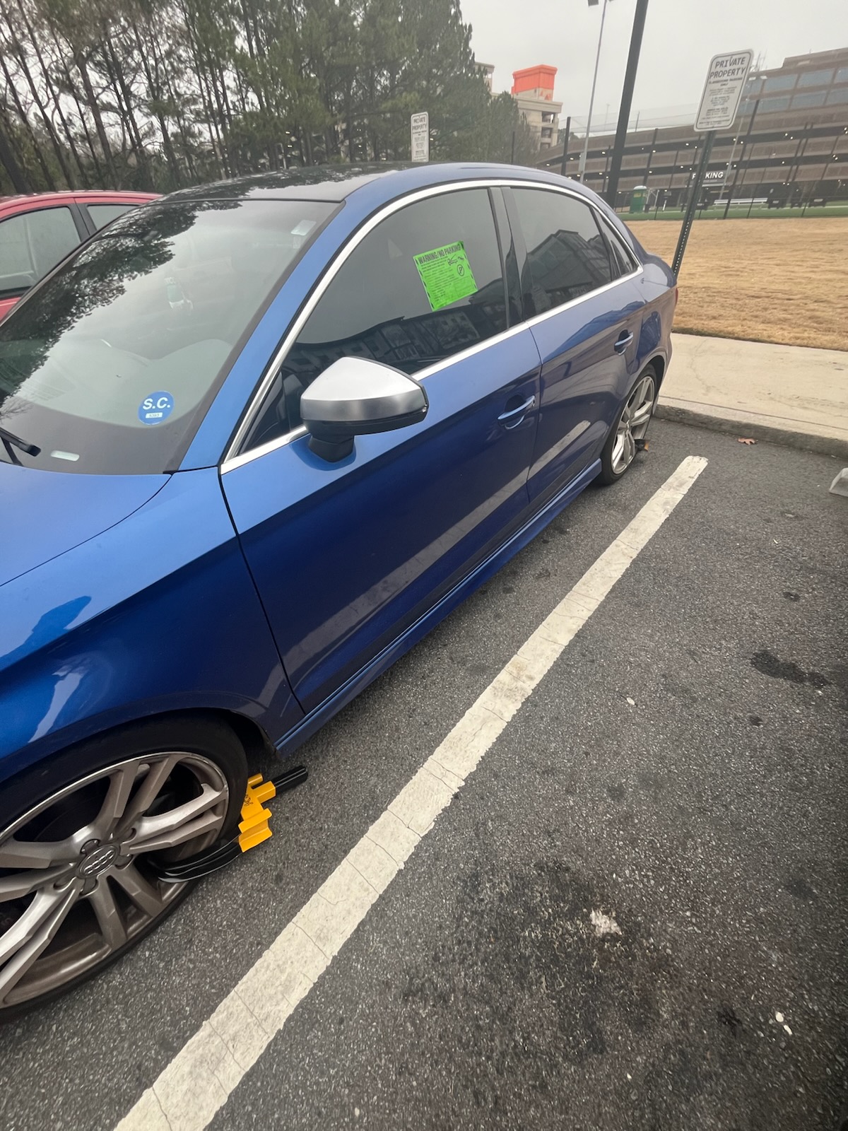 Blue Car Booted