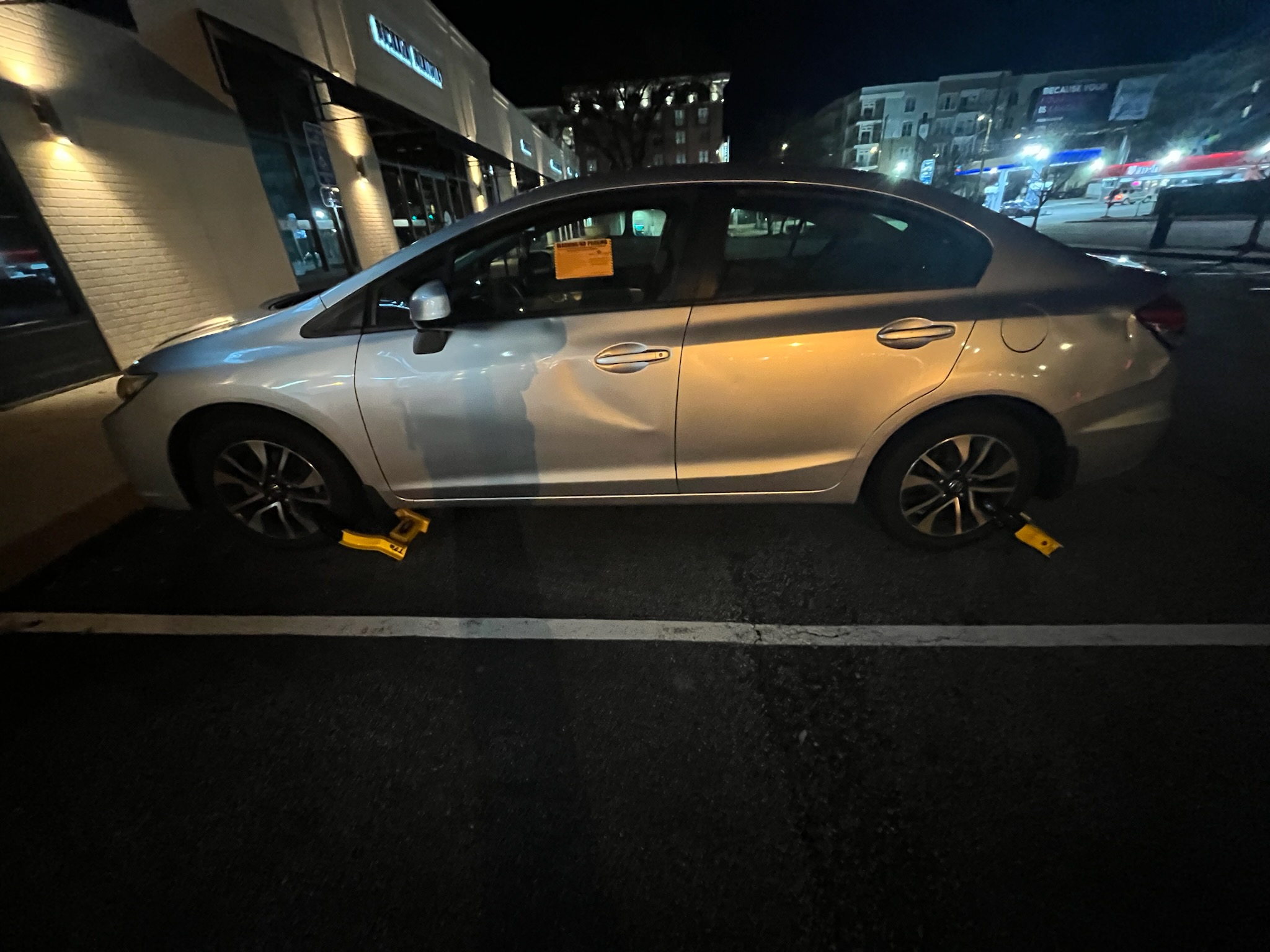 Silver Sedan Booted